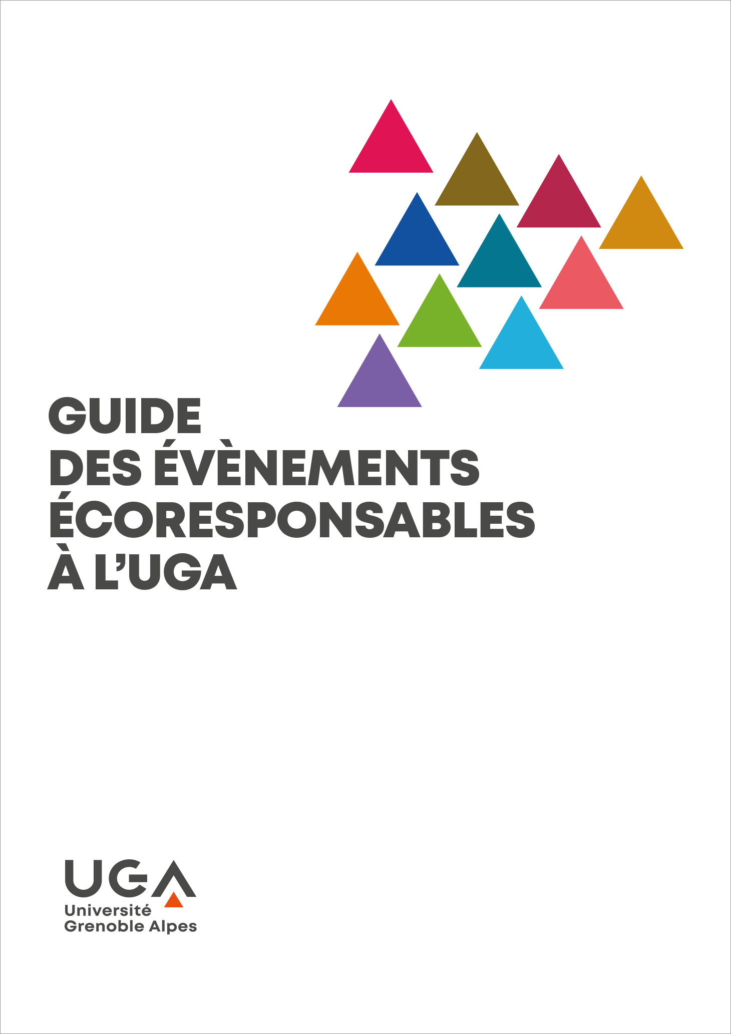 Couverture du guide des évènements écoresponsables à l'Université Grenoble Alpes